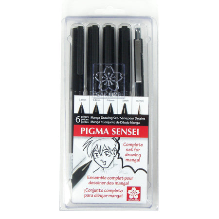 Pigma Sensei Manga Drawing Kit, 6-Piece Set