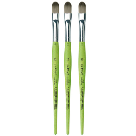 FIT Synthetics Student Brush, Synthetic, Acrylic & Tempera, Filbert, Series 375, Size 12, Pack of 3
