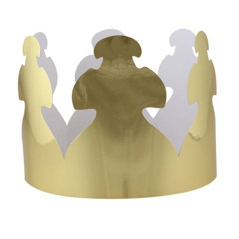 Hygloss Bright Shiny Metallic Gold Creative Crowns Pack Of 24