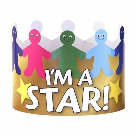 Hygloss 24-Piece I'am A Star Paper Crowns 65256