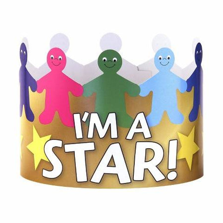 Hygloss 24-Piece I'am A Star Paper Crowns 65256
