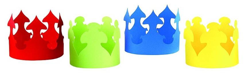 Hygloss Bright Tag Assorted Colors Creative Crowns Pack Of 24
