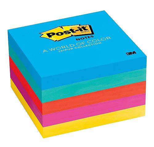 Post-it Notes, Ultra Colors, 3 inch x 3 inch, 5 Pads/Pack , 654-5UC