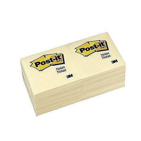 Post-it Notes, 3" x 3", Canary Yellow, 1 Pad , 654-YW