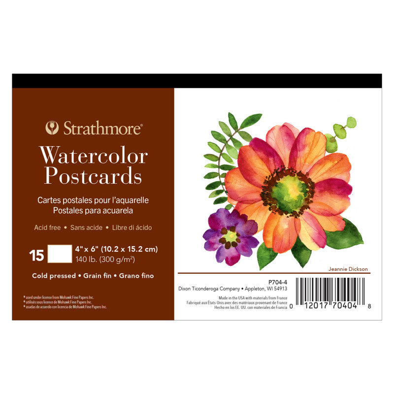 400 Series Watercolor Paper Postcards, 4x6 inch, Pack of 15