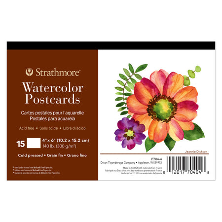 400 Series Watercolor Paper Postcards, 4x6 inch, Pack of 15