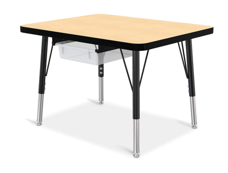 Berries® Rectangle Student Desk - 24" X 30", A-height - Maple/Black/Black