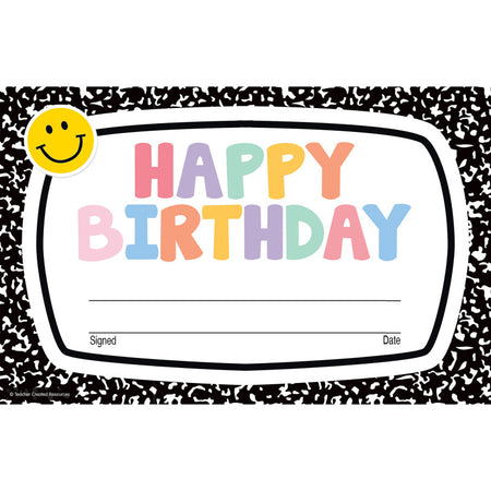 Cool for School Happy Birthday Awards, Pack of 30