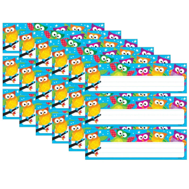 Owl-Stars!&reg; Desk Toppers&reg; Name Plates, 36 Per Pack, 6 Packs