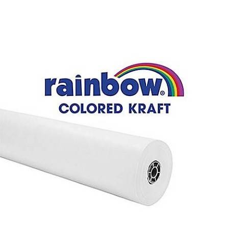 Pacon Rainbow® Colored Kraft Duo-Finish® Paper, 36" x 100' w/Storage Box - White