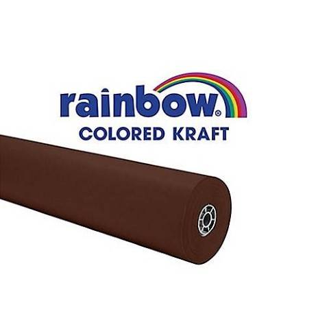 Pacon Rainbow® Colored Kraft Duo-Finish® Paper, 36" x 100' w/Storage Box - Brown