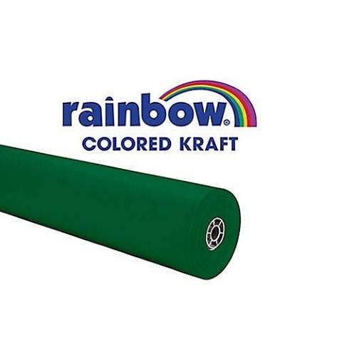 Pacon Rainbow® Colored Kraft Duo-Finish® Paper, 36" x 100' w/Storage Box - Emerald Green