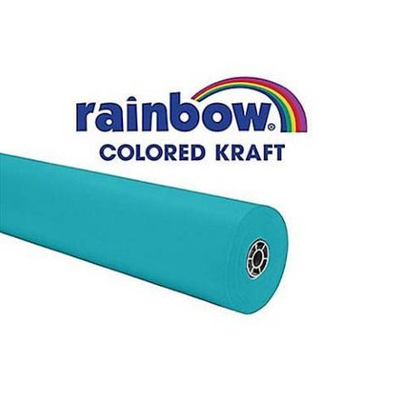 Pacon Rainbow® Colored Kraft Duo-Finish® Paper, 36" x 100' w/Storage Box - Aqua