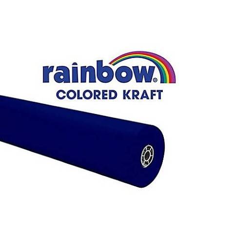 Pacon Rainbow® Colored Kraft Duo-Finish® Paper, 36" x 100' w/Storage Box - Dark Blue