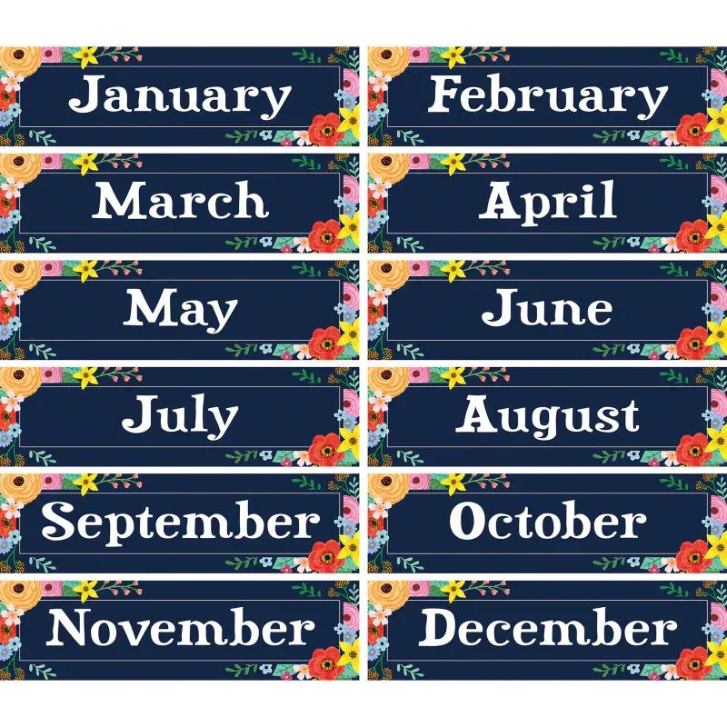 Wildflowers Monthly Headliners, Pack of 12