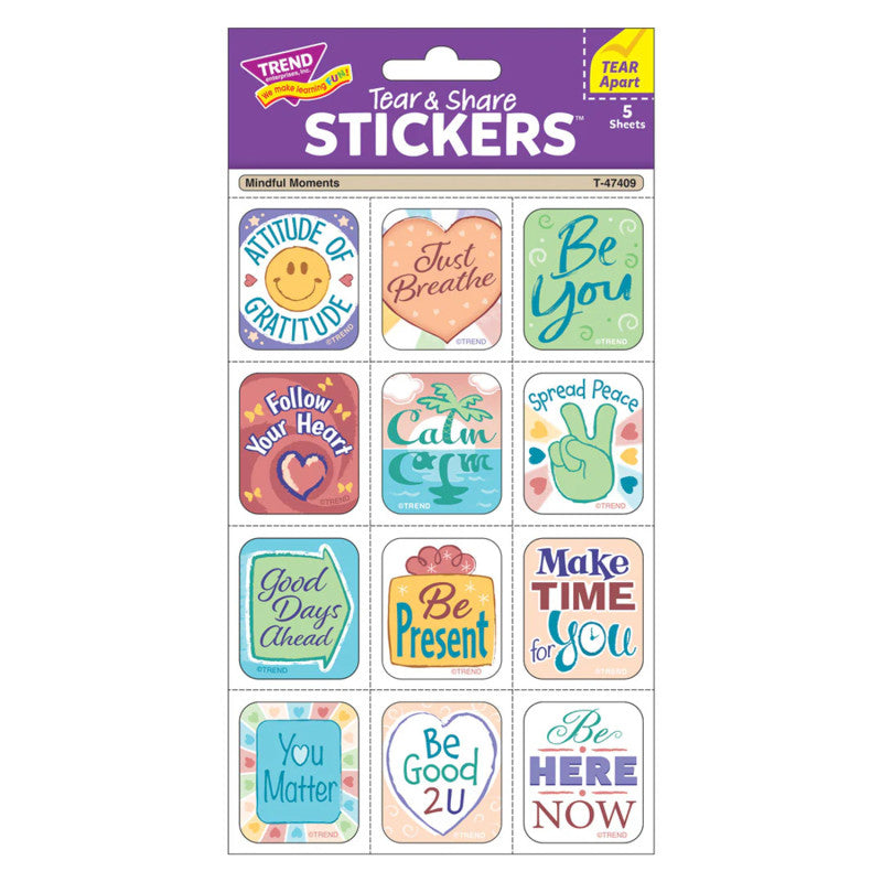 Mindful Moments Tear & Share Stickers&trade;, Pack of 60