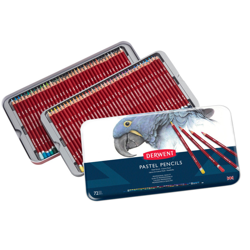 Soft Pastel Colored Pencils, 72-Count Metal Tin