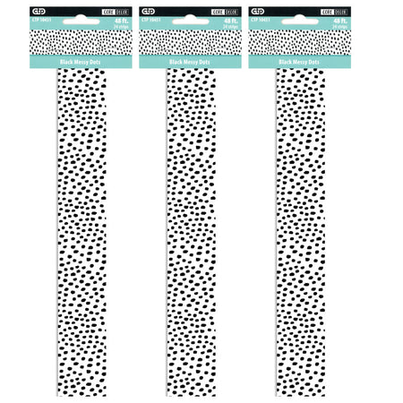Black Messy Dots EZ Border, 48 Feet Per Pack, 3 Packs