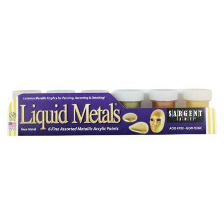 Sargent Art 66-5423 6-Jar Metallic Acrylic Set 665423