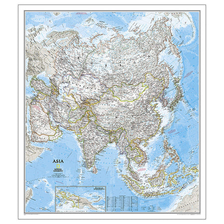 Asia Classic Map, Laminated