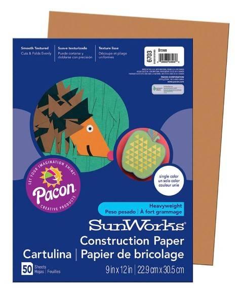 PRANG® Construction Paper 9" x 12" 50 Sheets Per Pack Medium Weight