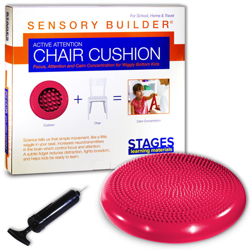 Sensory Builder&reg; Active Attention Chair Cushion, Red