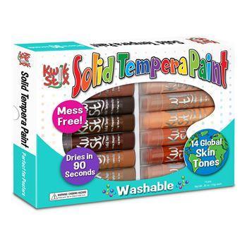 Kwik Stix Solid Tempera Paint Sticks Global Skin Tone St 14 Pcs - TPG672