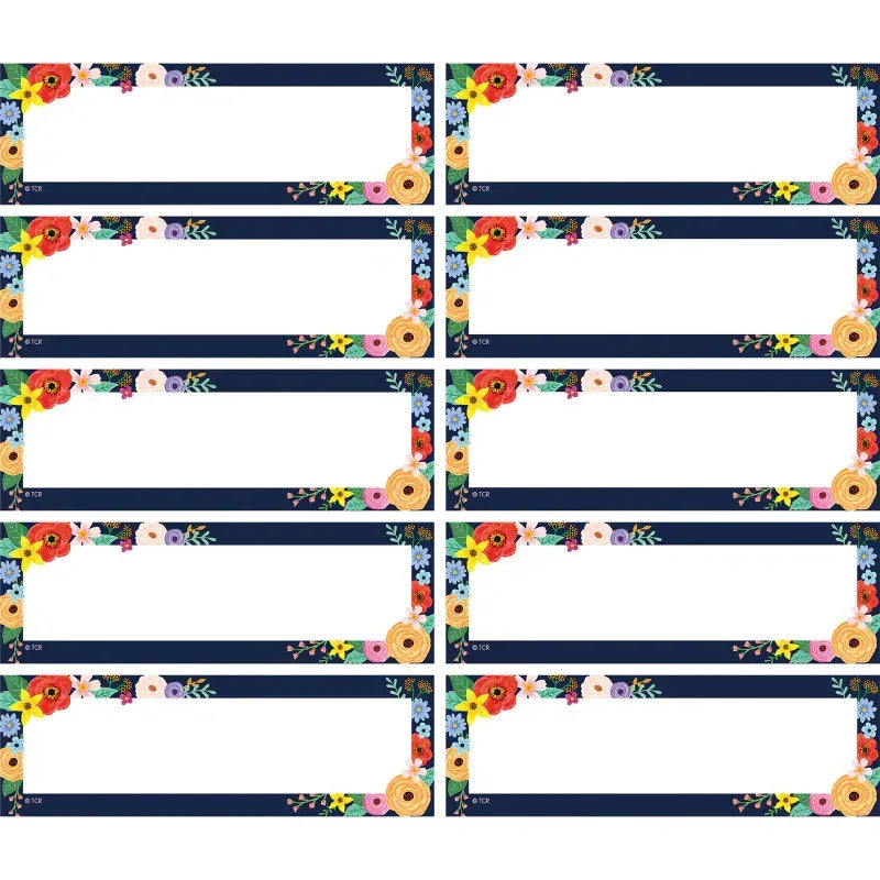 Wildflowers Magnetic Labels Accents, Pack of 20