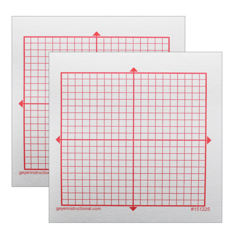 Graphing 3M Post-it&reg; Notes, XY Axis, 20 x 20 Square Grid, 4 Pads Per Pack, 2 Packs