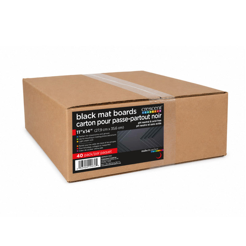 Black Matboard, 11 x 14 in, 40-Pack