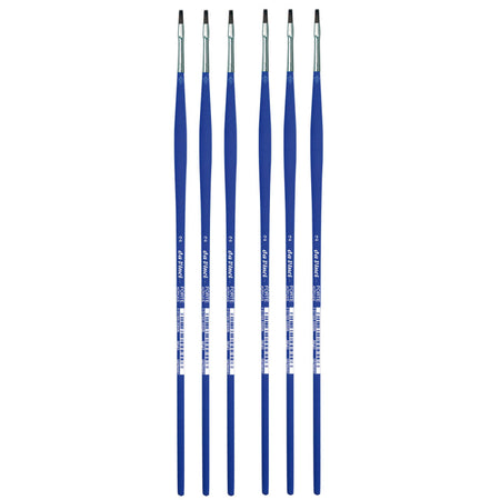 FORTE-Acrylics Student Brush, Synthetic, Acrylic & Oil, Flat, Series 8640, Size 2, Pack of 6