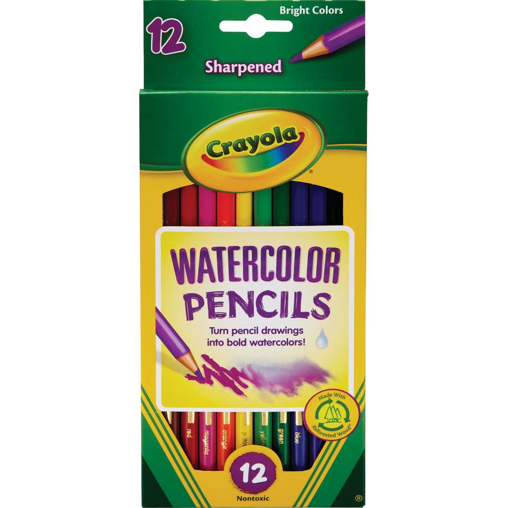 Crayola® Watercolor Colored Pencils, 12 colors (BIN684302)