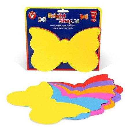 Hygloss Bright Shapes 7" Butterfly Assorted Colors