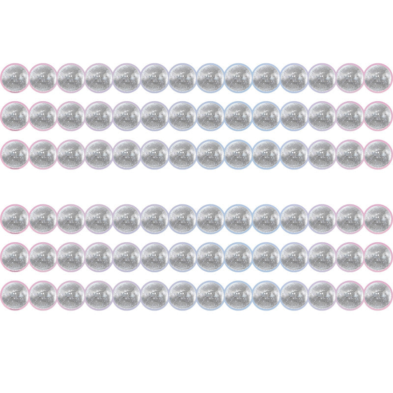 Disco Balls Die-Cut Border Trim, 35 Feet Per Pack, 6 Packs