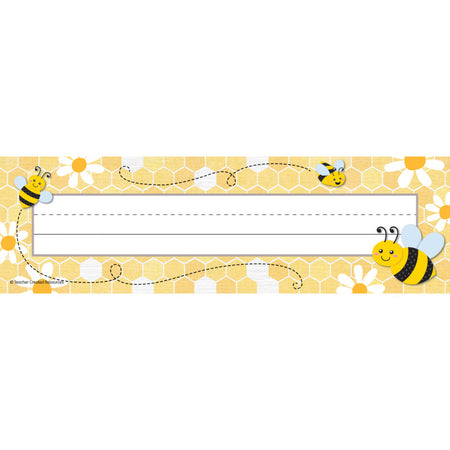 Buzzing Bees Flat Name Plates, Pack of 36
