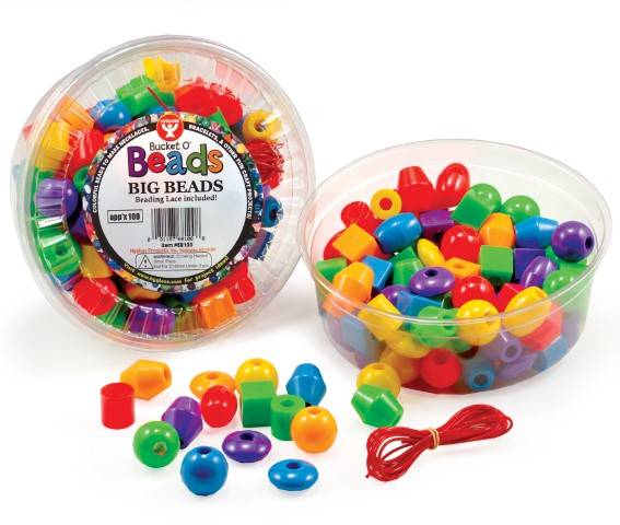 Hygloss Big Beads 68100 - 16 oz (Approx. 100 Beads) - Opaque