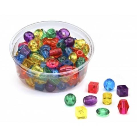 Hygloss Big Beads 68101 16 oz (Approx. 100 Beads) - Translucent