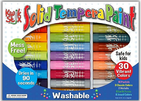 Kwik Stix Solid Tempera Paint Sticks Art Set 30 Colors - TPG681