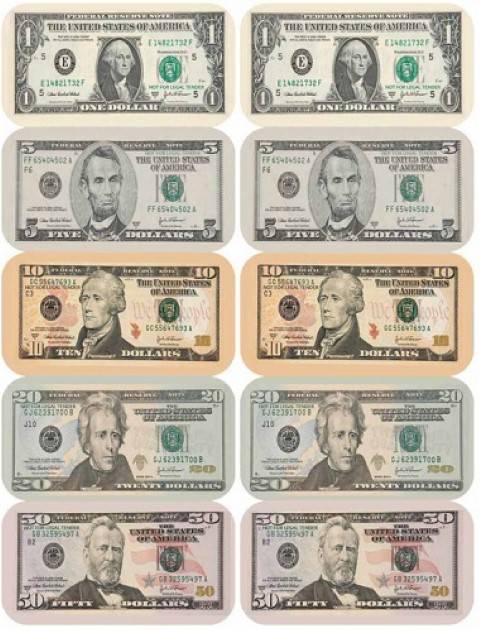 Eureka Paper Currency Banner Stickers (682005)