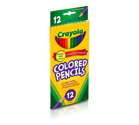 Crayola® Colored Pencils, Long -12 colors, (BIN684012)