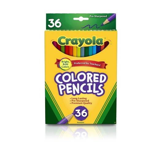 Crayola® Colored Pencils, Long -36 colors, (BIN684036)