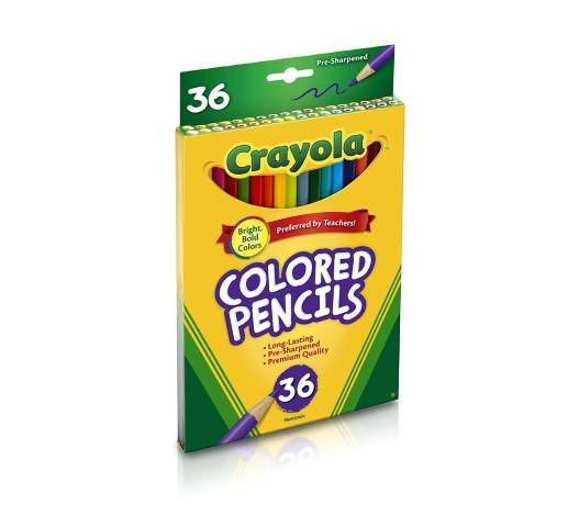 Crayola® Colored Pencils, Long -36 colors, (BIN684036)