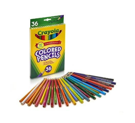 Crayola® Colored Pencils, Long -36 colors, (BIN684036)