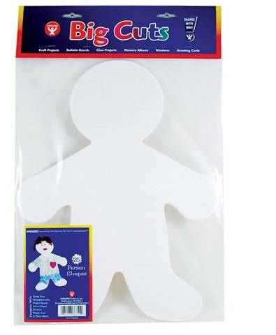 WHITE PAPER CUT-OUTS - 6" PEOPLE (25)