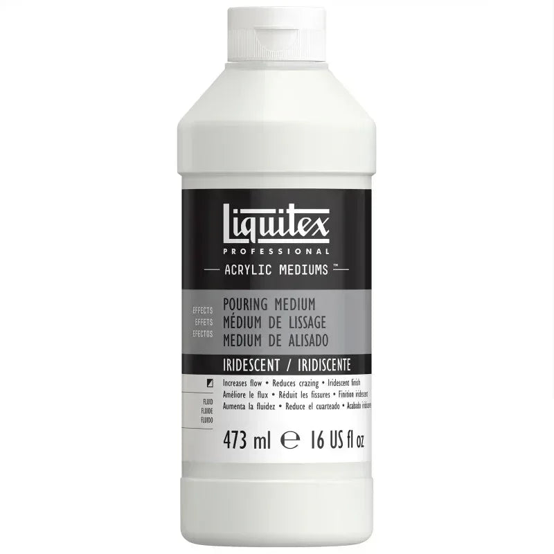 Professional Acrylic Pouring Medium, Iridescent, 16 oz (473 mL)