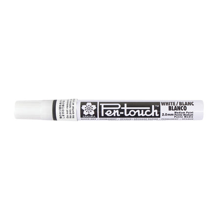 Pen-Touch Markers, 2.0mm Medium, White