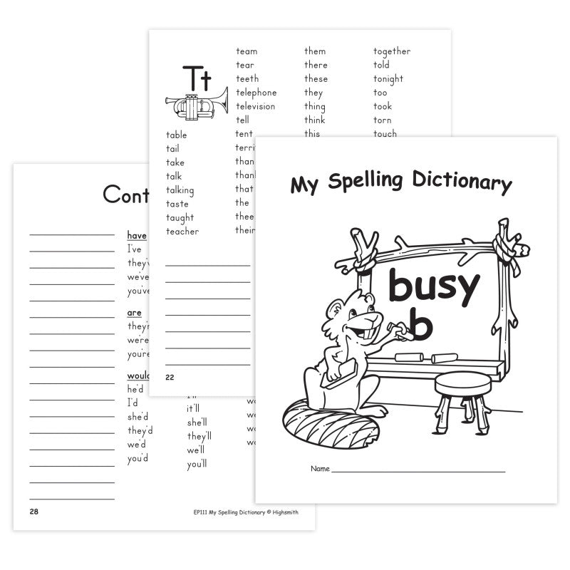 My Own Spelling Dictionary