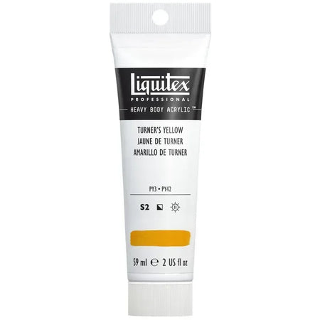 Professional Heavy Body Acrylic Paint, 59 mL Tube, Turner’s Yellow