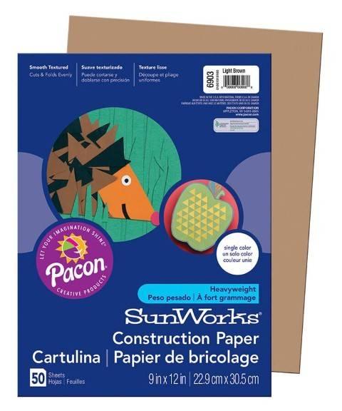 PRANG® Construction Paper 9" x 12" 50 Sheets Per Pack Medium Weight