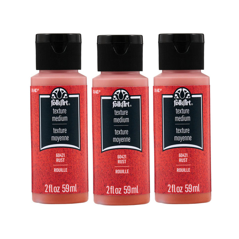Textured Medium, 2 oz, Rust, 3-Pack